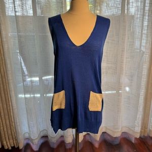 Knit art deco tank